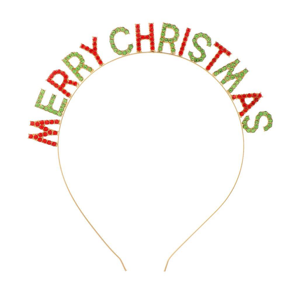 

Styling Princess Crown Women Ladies Party Tiara Xmas Headpiece Hair Hoop MERRY CHRISTMAS Headband різнокольоровий