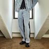 Kappa Player Old Flower Casual Splicing Straight Leg Jeans Unisex jeans Glacier-Blue K0BY2AN93D