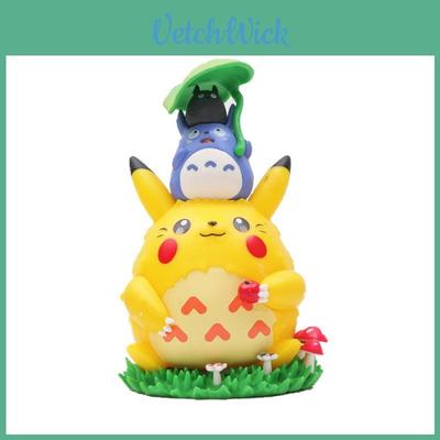 Entzückendes Pokemon Pikachu Mein Nachbar Totoro Dekorative Charakterfigur Modell Spielzeug Für Sammler