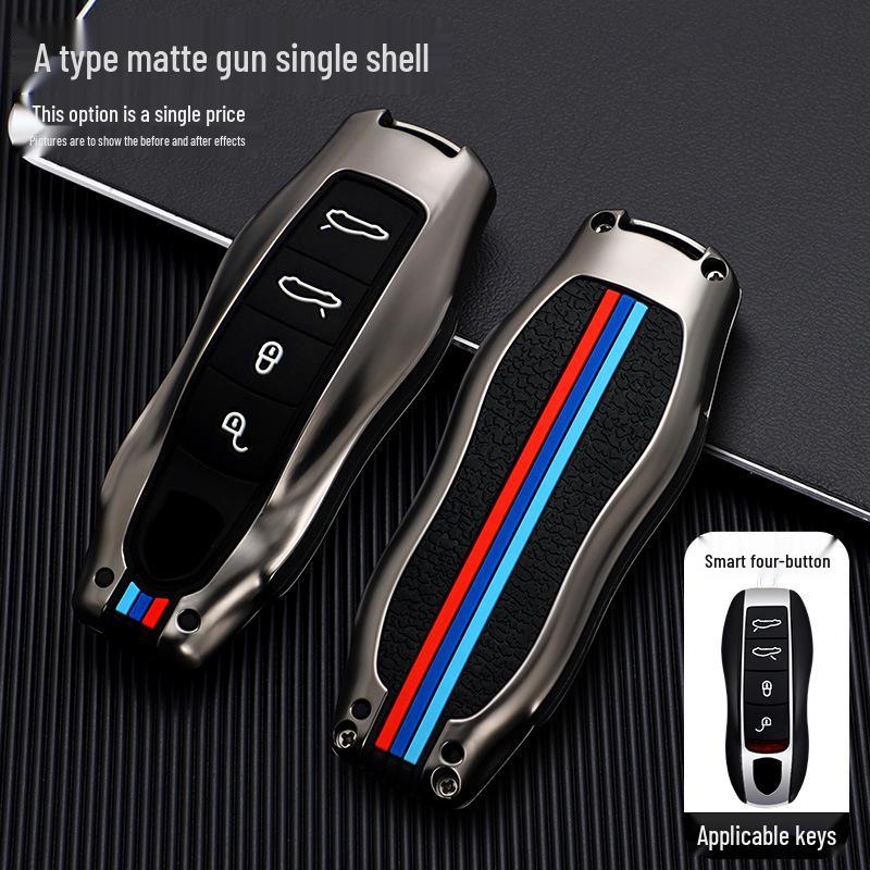 Porsche Cayenne Macan Panamera 718 Key Shell Cover & Modified Keychain Bag.