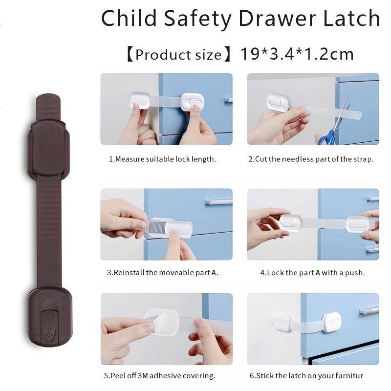Multifunktionale Kindersicherung für Schränke und Toiletten