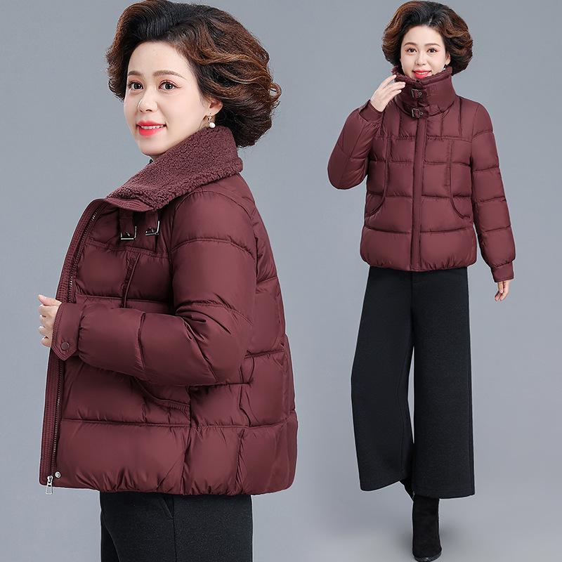 

Maternity & Petite Red Cotton Padded Jacket for Mid-Aged & Elderly Women - Winter Warm Wear 3XL (120-135 lbs)