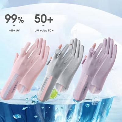 Women's Summer Sun Protection Cycling Gloves Touchscreen Full Finger Driving Gloves for Commuting Travel Outdoor Activities