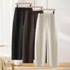 2025 Winter High Waist Wool Fleece-Lined Pants – Curved & Straight Leg Options