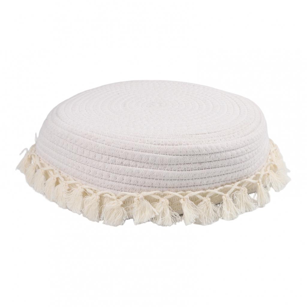 Cotton Storage Basket Tassel Organizer Elegant Home Storage