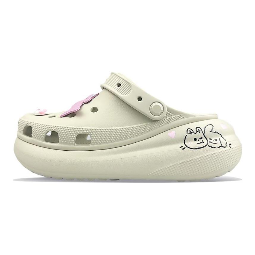 Crocs Crush Clog BNK Der weltweit beliebteste Knochen-lauschende Kätzchen-Hut Hund Niedliche Geschenkbox Lochschuhe für Männer und Frauen Weiß