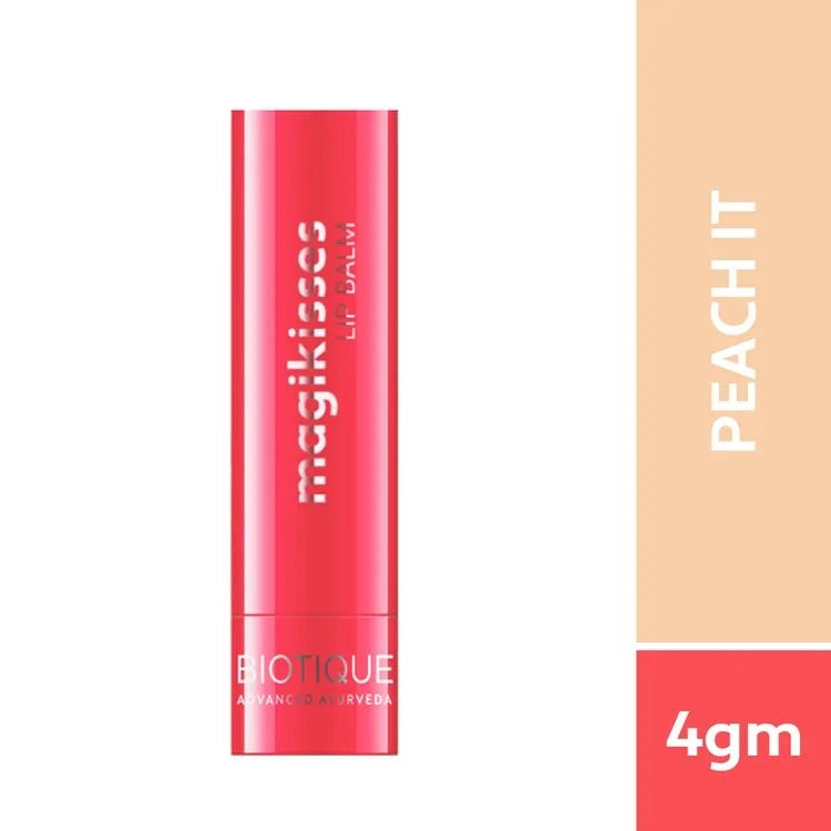 Lip Balm Peach (4 G), Magikisses Lip Balm Peach It Biotique
