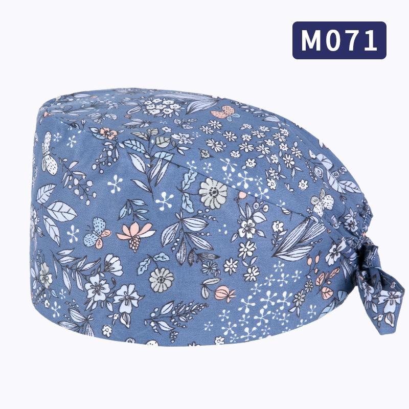 Unisex All-Cotton Printed Surgical Cap for Medical and Food Services