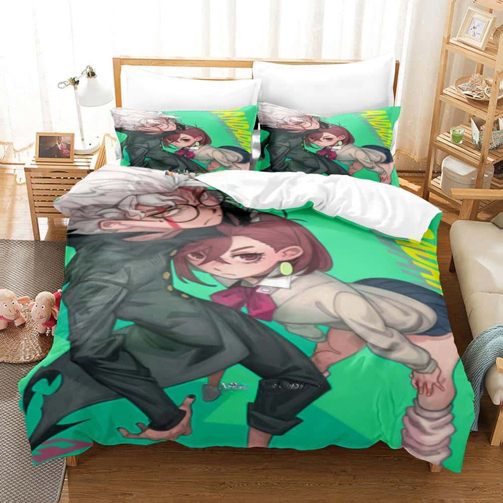 Dandadan Takakura Ken Pościel Pojedyncza Twin Pełna Queen King Rozmiar Zestaw Pościeli Sypialnia Dorosłego Dziecka Poszewka na Kołdrę Zestawy Anime Prześcieradło