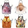 Modern Minimalist Polyester Apron With Geometric Abstract Pattern For Home Cooking And Kitchen Use