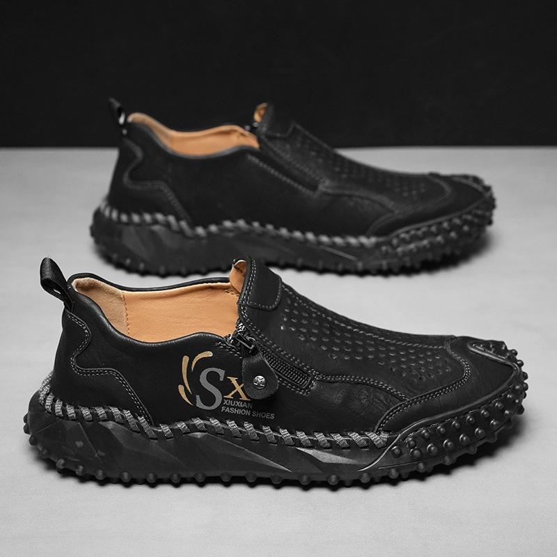 20252025 hollow hole shoes sports and leisure shoes men's summer new breathable non-slip soft-soled men's shoes