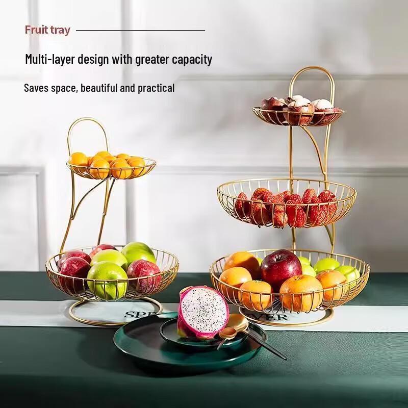 Tengyu 3-Tier Iron Art Fruit Basket