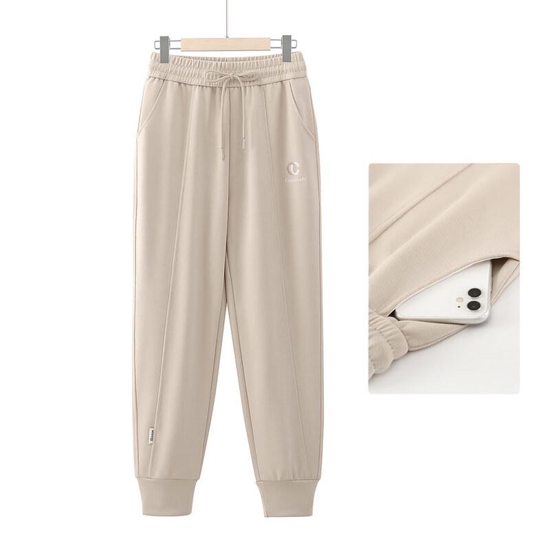 YUZHAOLIN Women s Elastic Waist Casual Straight-Leg Pants 3XL
