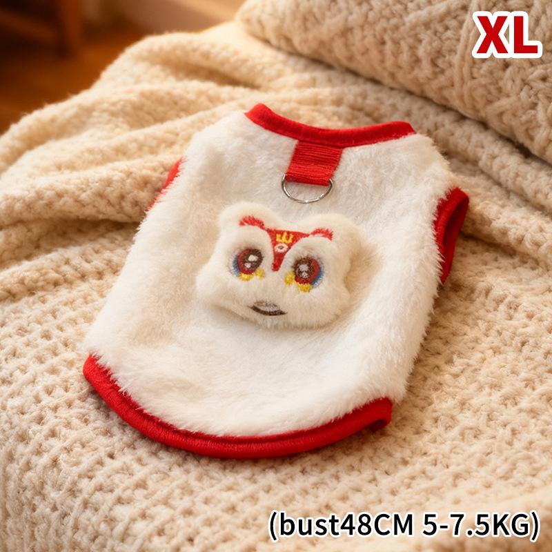 Löwenmuster Haustierkleidung Herbst Winter Warme Weste Anti-Haarausfall Haustierpullover Mantel Katzen Hunde Bequeme Westen Für Kleine Mittlere Haustiere