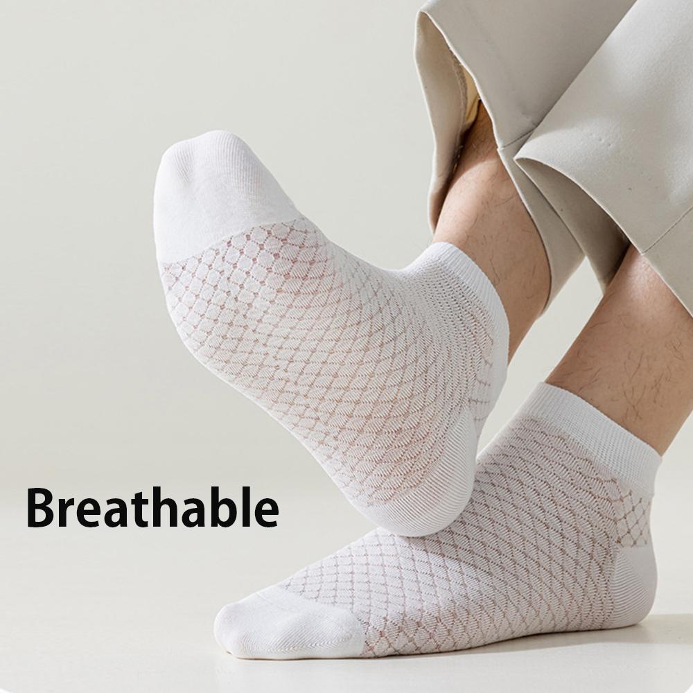 5 Pairs/Set Men Cotton Socks Summer Ultra Thin Breathable Mesh Sport Sock Quick-dry Deodorization Low Tube Ankle Socks Fast Send