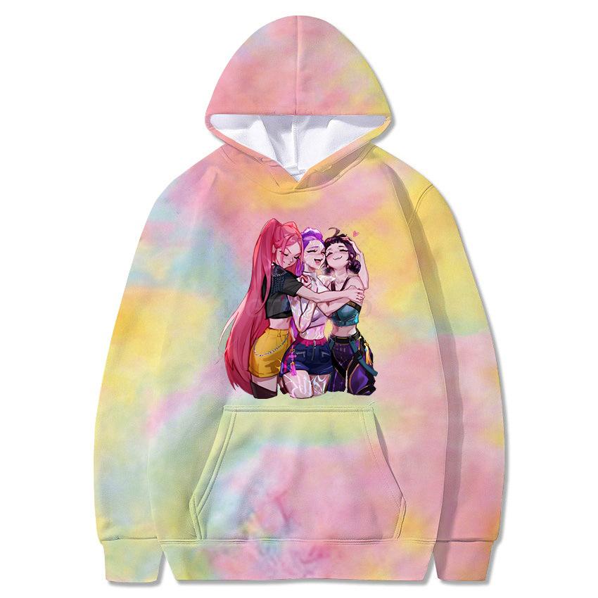 New KPop Peripheral Hooded Sweatshirt Personalized Versatile Pullover Loose Casual Fashionable Women's Hoodies