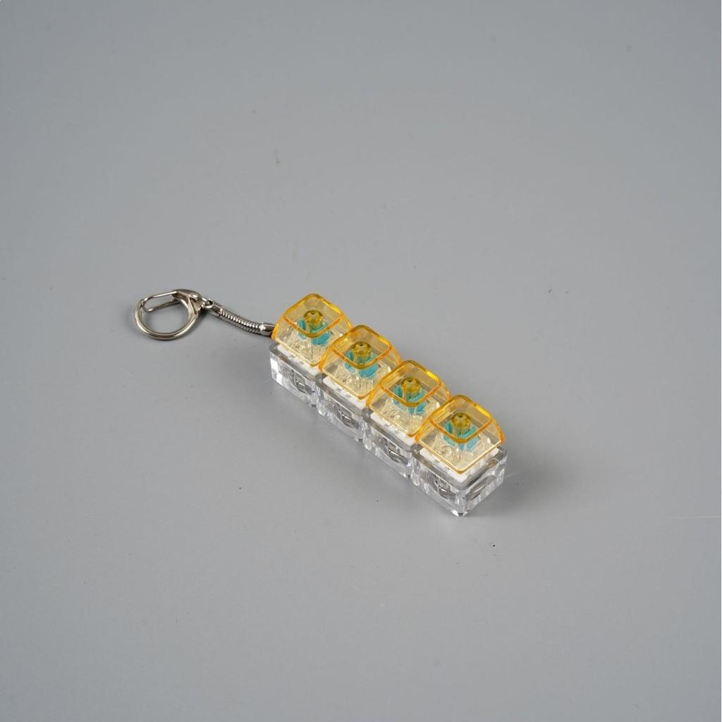 4-Key Russian Strip Popular Mechanical Keyboard Combination Shaft Tester Decompression Toy Keychain Bag Pendant