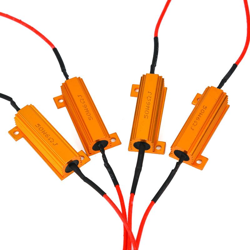 10Pcs PRO 10x50 W 6 Ohm LED Lamp Decoder Brake Light Fault Canceller Resistor Decoder Car Accessories For All Car Models