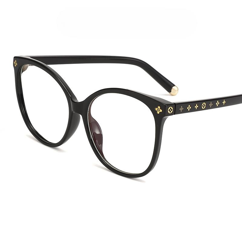 Ochelari de soare cu ramă mare de modă Ochelari de soare simpli cu ramă ochi de pisică Ochelari de soare cu personalitate feminină