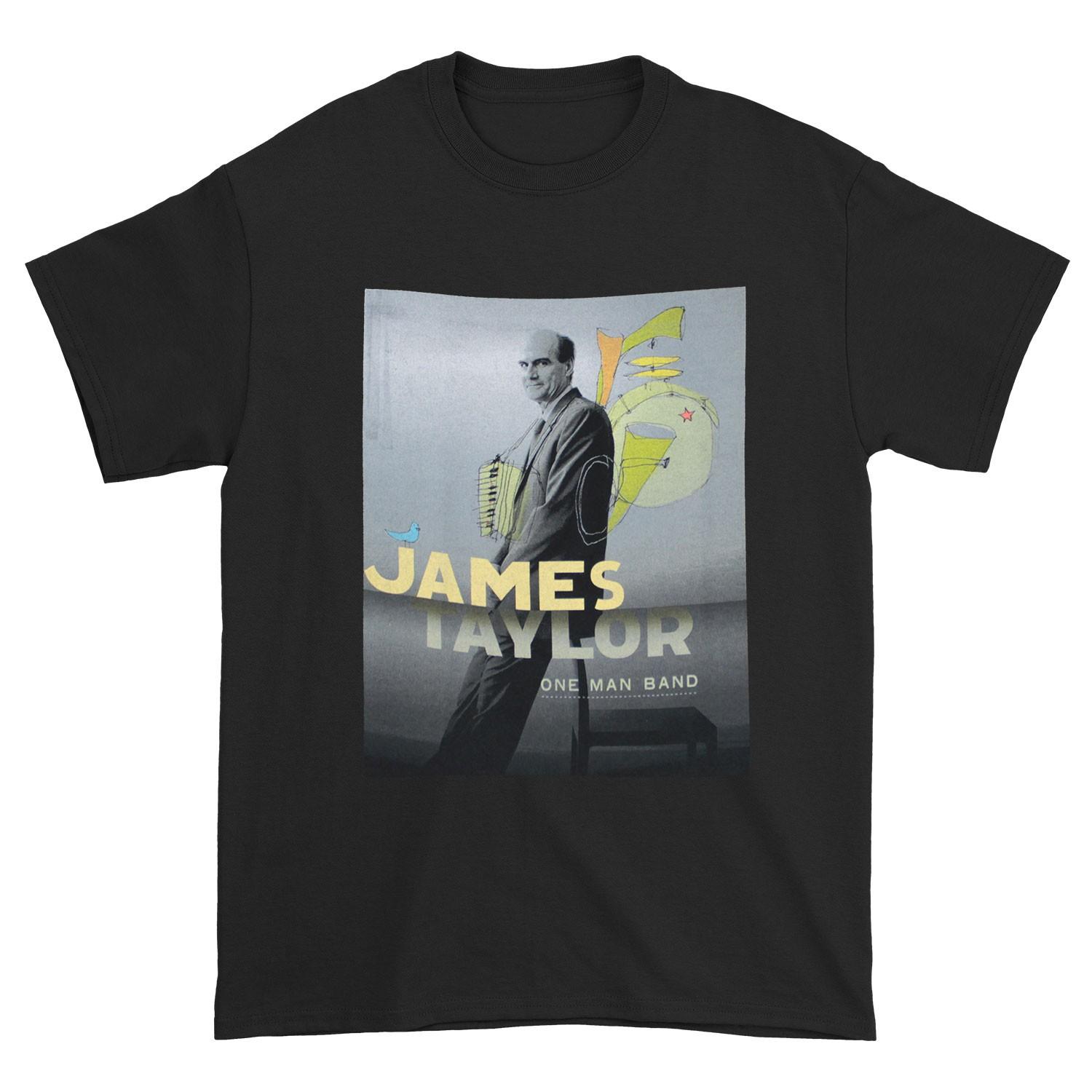 Men s James Taylor One Man Band Tour T-shirt Large black XXXL