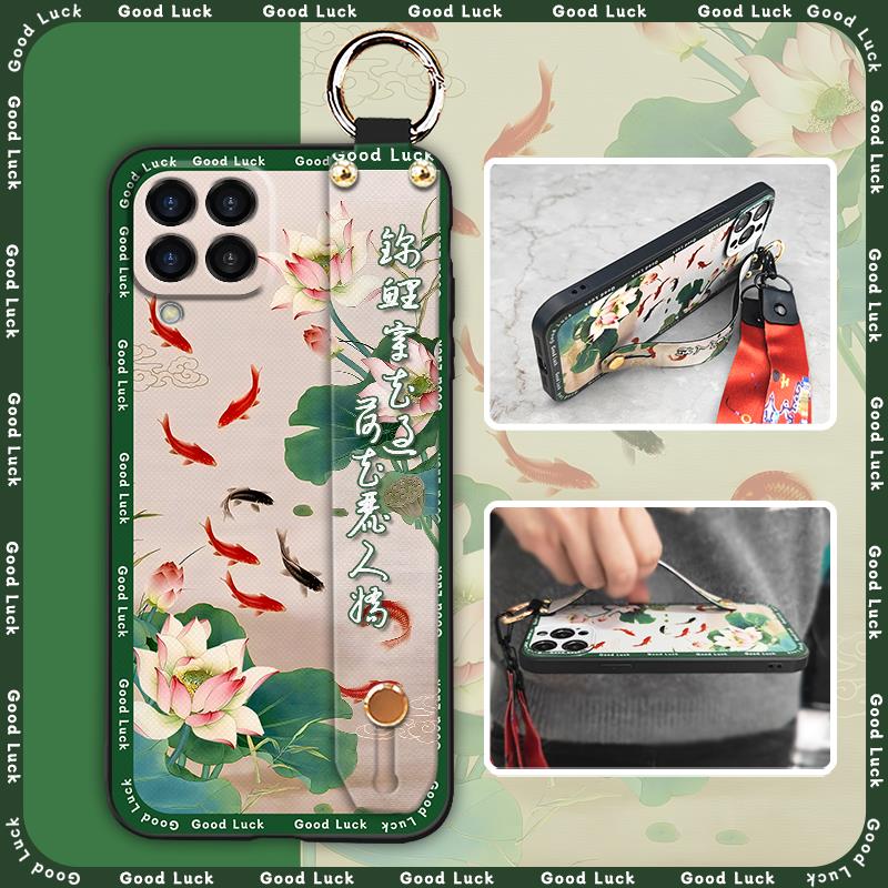 Strapazierfähige Lanyard-Handyhülle für Samsung Galaxy M33 5G Global/SM-M336B/DS/Jump2 Mode-Rückseite für Mama Ständerring