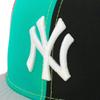 New Era 59FIFTY Cap MLB New York Yankees NY Mix Green Side Patch Under Visor ONSPOTZ Exclusive and 5950 Side Patch Straight Flat Visor Deep Gill BB