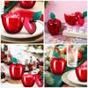 Holiday Party 6Pcs Red Candy Box Container Jars for Decoration and Storage Variety