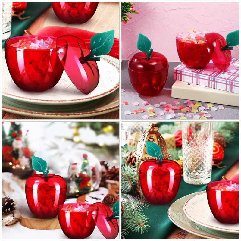 Holiday Party 6Pcs Red Candy Box Container Jars for Decoration and Storage Variety