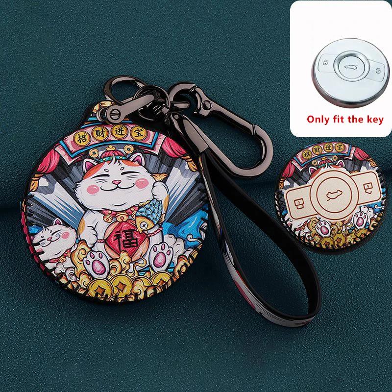 

For Mercedes Benz Smart Fortwo 1 Brabus 1 Leather Key Fob Case Remote Cover Shell Keychain Car Interior Accessories fit for benz smart