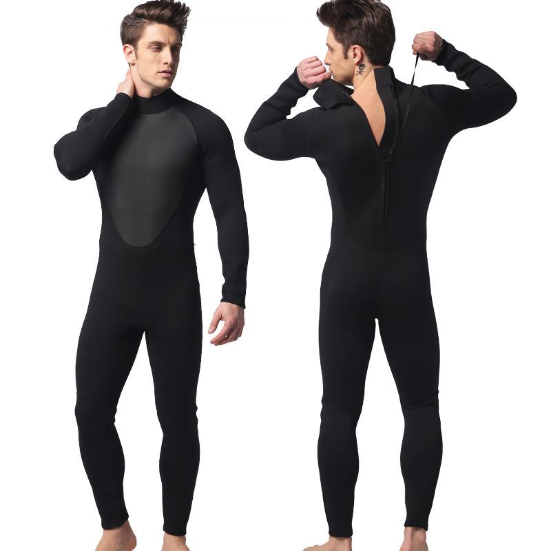 MYLEDI Men's 3mm One-Piece Warm Wetsuit for Snorkeling and Swimming