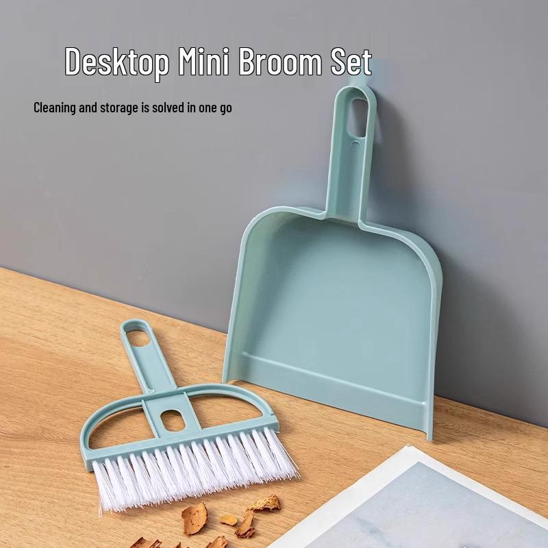 Mini Tischbesen und Kehrschaufel-Set mit weichen Borsten – Perfekt für Tische, Betten, Fensterbänke und Kinderbereiche.