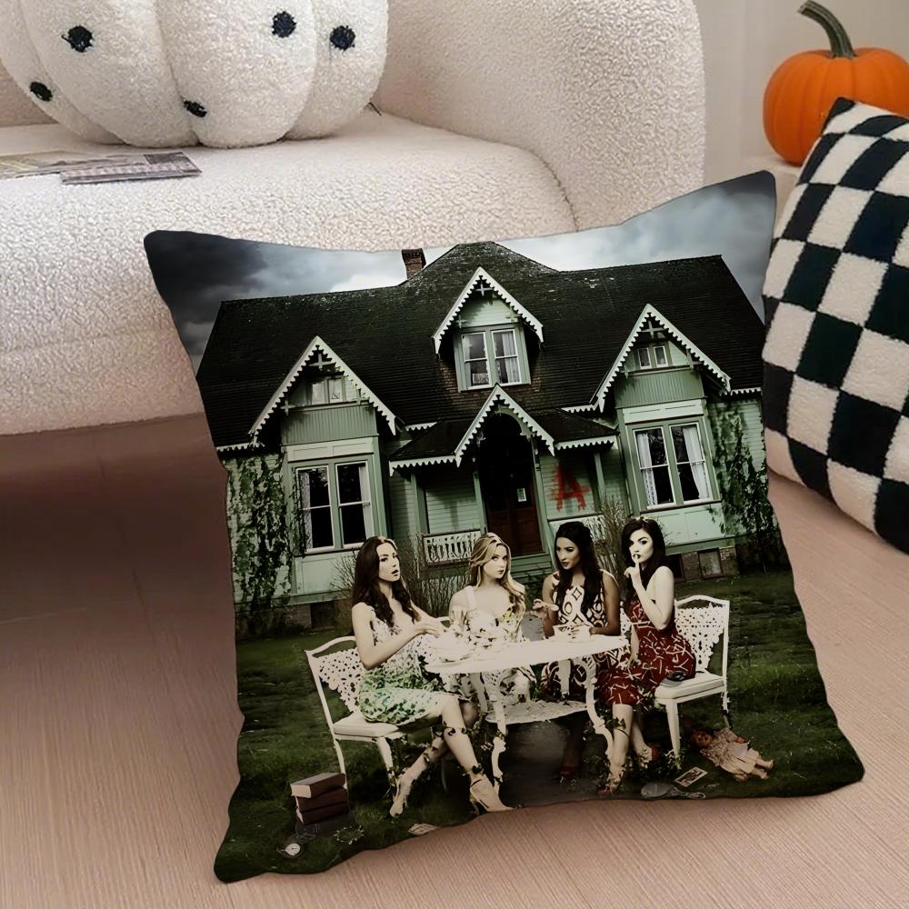 P-Pretty Little L-Liars tv Pillow Case Anti-dustmite Pillowcase Invisible zipper silky short plush Sofa cushion cover