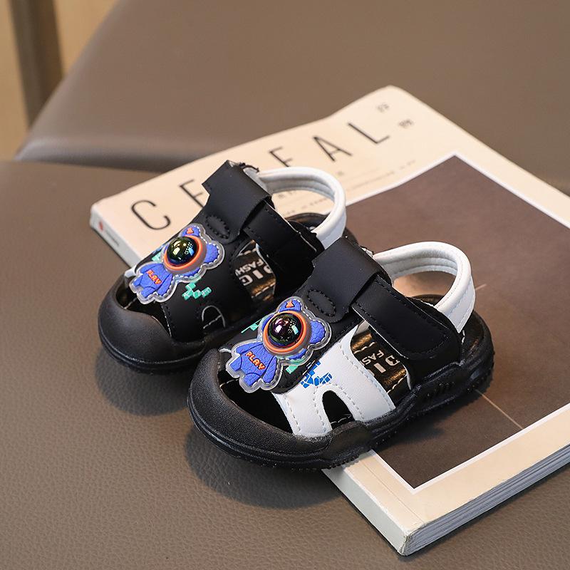 

Детские сандалии Baotou Baby Shoes Летняя дышащая обувь для девочек с мягкой подошвой с рисунком Обувь для малышей мужского пола Обувь для новорожденных детей 20 14.3cm чёрный