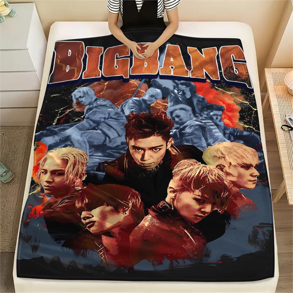 1pz Coperta in Flanella con Stampa BIGBANG, Alta qualità per Tutte le Stagioni, Arredamento per la Casa, Calore e Comfort, Perfetta per Regali di Natale