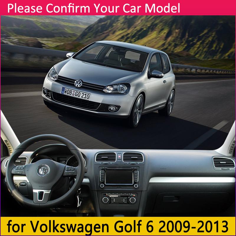 for Volkswagen VW Golf 6 MK6 2009~2013 5K Anti-Slip Mat Dashboard Cover Pad SunShade Dashmat Carpet Accessories 2010 2011 2012