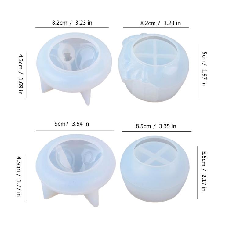 Mushroom House Resin Jar Silicone Molds with Lid Silicone Candle Holder Silicone Molds for Jewelry Jar Handmade Craft