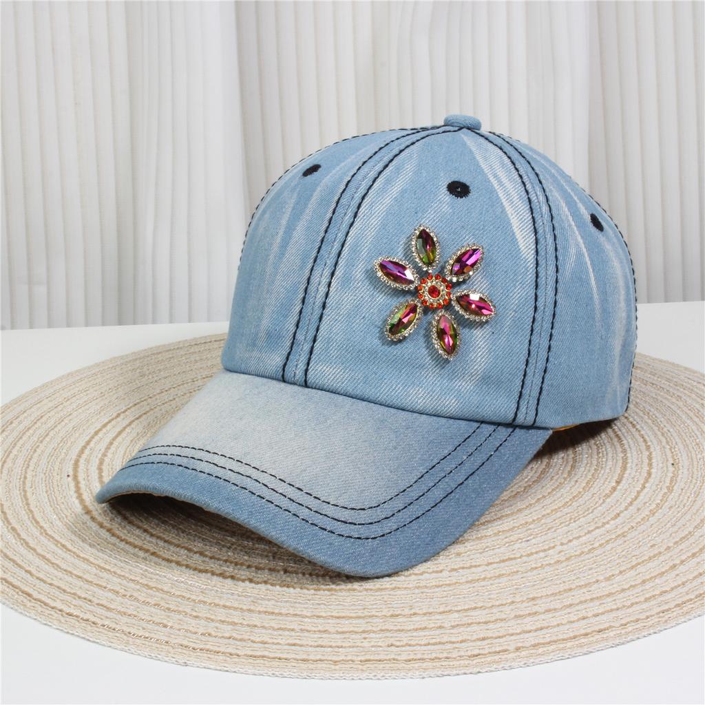 Fashionable Multiple Styles of Glittering Sequin Frayed Denim Baseball Caps, Suitable for Street Performances and Daily Outings