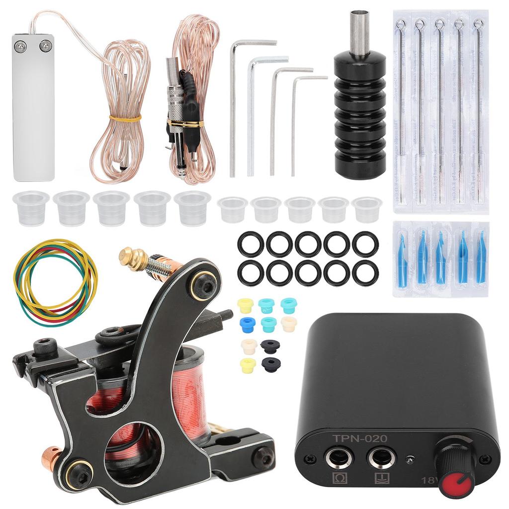 Complete Tattoo Kit Starter Tattoo Coil Machine Set Tattoo Power Supply Tattoo Accessories
