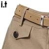CHOCOOLATE Damen High-Waist A-Linie Cargo Rockshorts