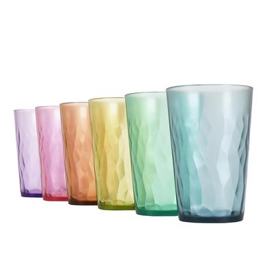Claritte In 350ml Tumbler Glass Cup Set of 6 Material Processing Dishwasher Safe Made of Plastic Gift Present Gift [Made Japan] - - Break-resistant -