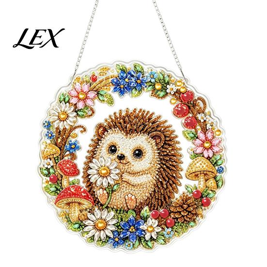Festive Tree Ornament Crafting Christmas Rhinestone Painting Suncatcher Kit, DIY Faux Pearl Art Xmas Crafts for Adults Beginner, Acrylic Decorative