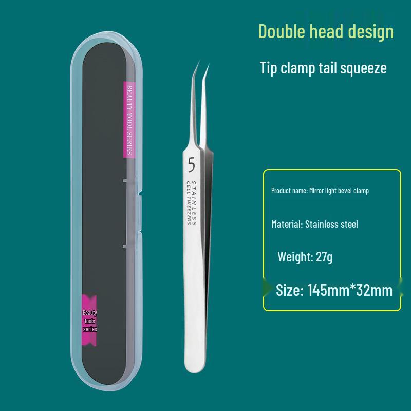 Precision Acne & Blackhead Removal Tweezers Set - Pimple Needle and Squeezing Tool
