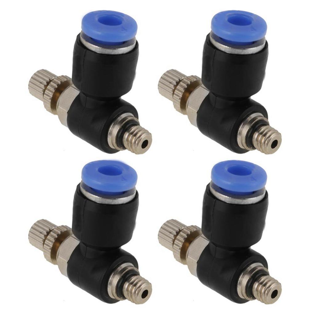 20Pcs OD 4mm Tube M5 Pneumatic Air Flow Speed Control Valve Quick Connector