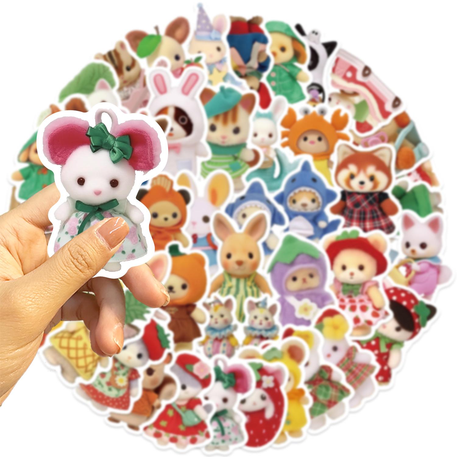 

60 Мультяшные Фруктовые Зверушки Животные Граффити Наклейки Украсить Гитару Блокнот Чемодан Сделай Сам