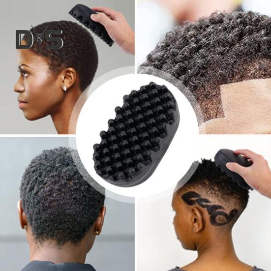Kartáč na kudrnaté vlasy Dreadlock Twist Styler Omyvatelná Afro houba Afro Racket pro rodiny Snadné lokny Gumová rukojeť Profesionální hřeben na lokny pro všechny vlasy