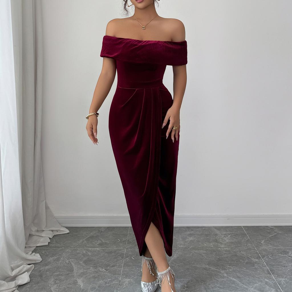 Modisches und elegantes trägerloses langes Kleid für Damen