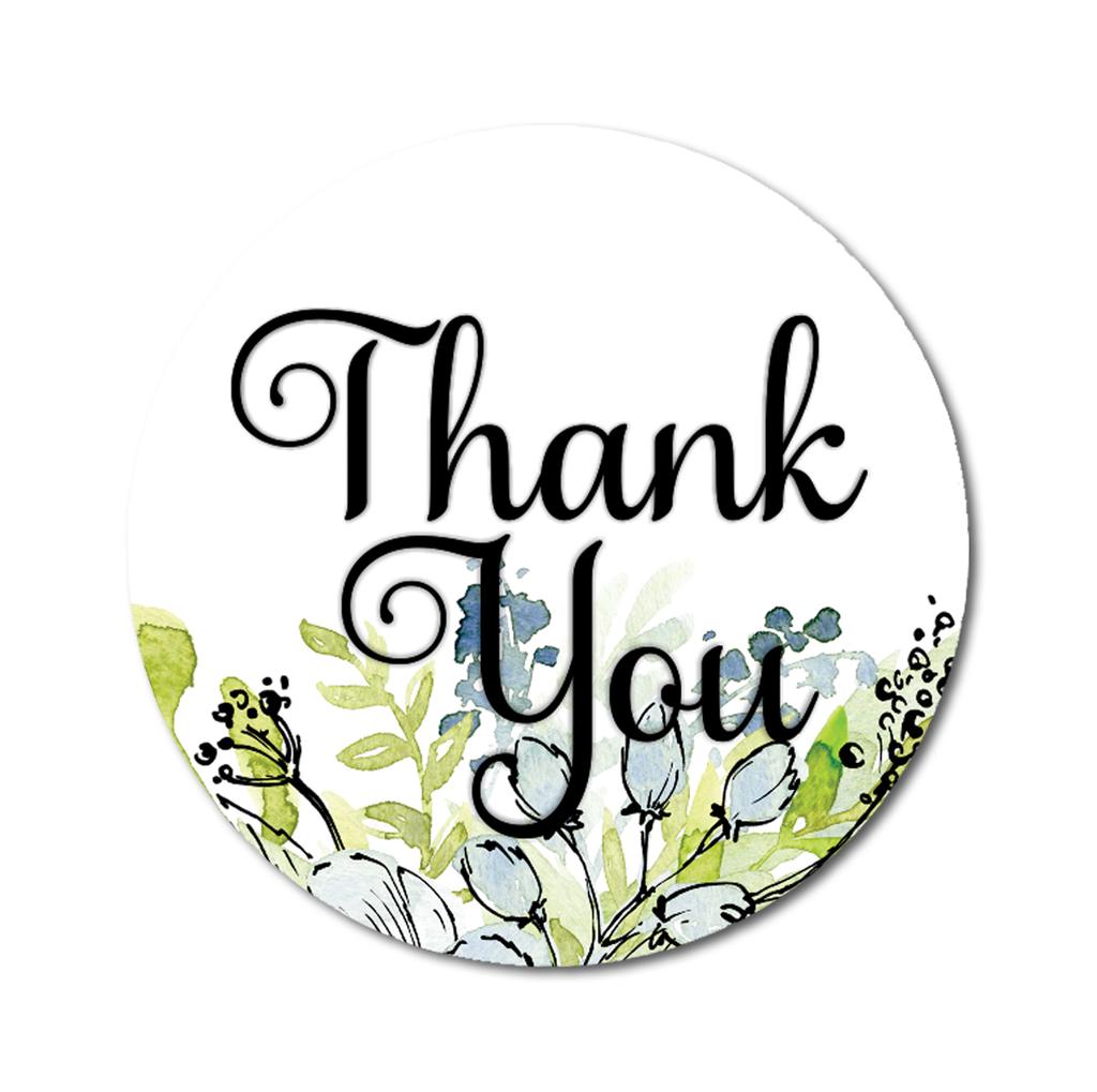 Darling Souvenir Personalized Botanical Floral 1.6 Inches Round Thank You Stickers DIY-45