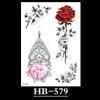 Flower Sketch Tattoo Sticker, Black And White Half Arm Tattoo Sticker, Waterproof And Sweat Proof Tattoo