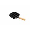 Ikenaga Iron Works "Living with Iron" Gourmet Snack Plate, Wooden Handle, 14 Holes, IH Compatible, Gift Wrapping Available