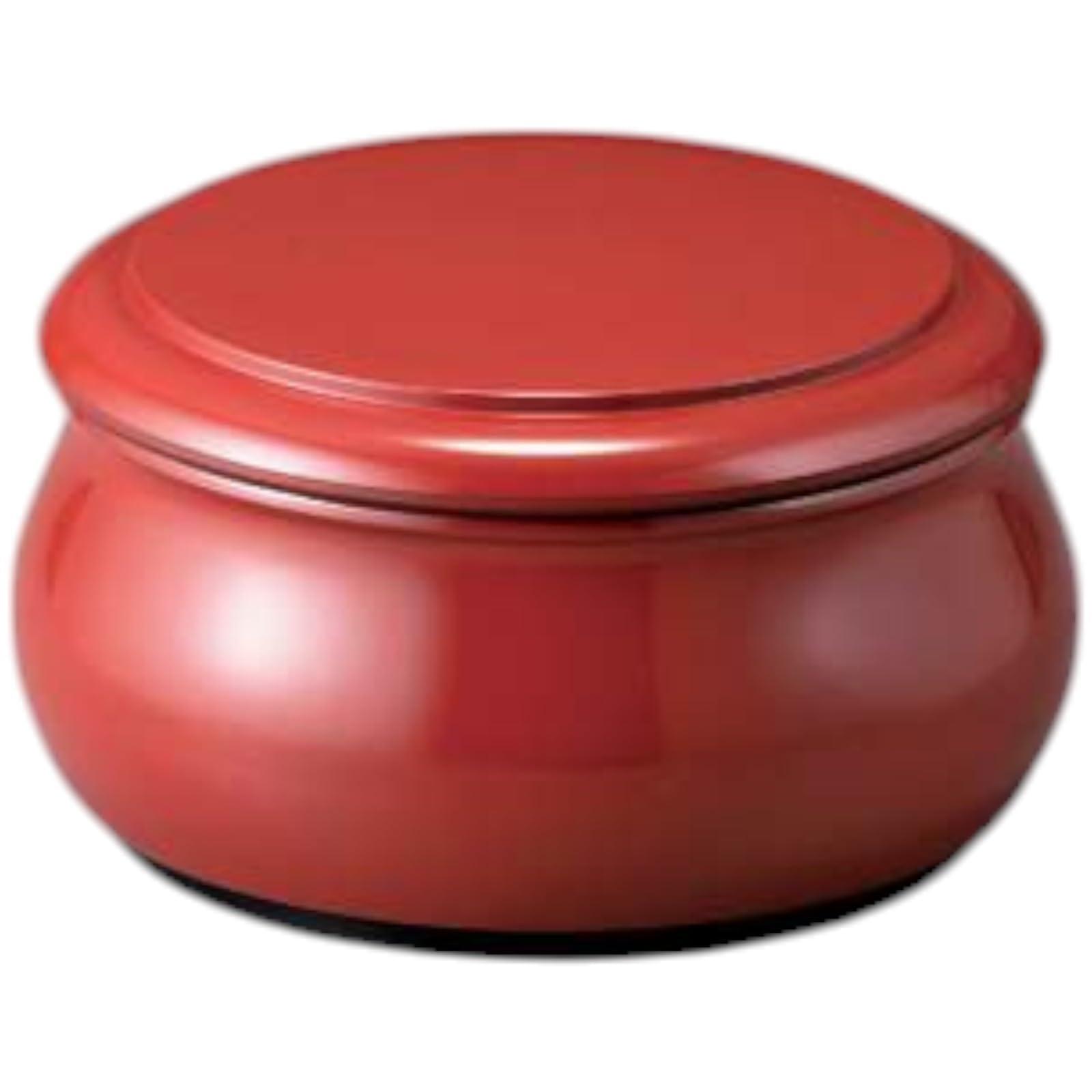 

Premium Nigiri Sushi Jukan Chirashi Red Made in Japan J-kitchens Plate, (Oya), (Black Inner),